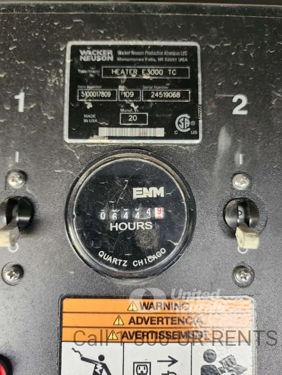 2020 Wacker Neuson E3000 Ground Heater