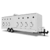 White Satellite 8-Station Restroom Trailer with up to 8 Sinks